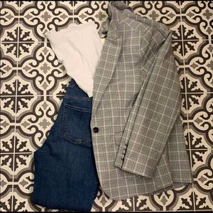 Plaid boyfriend blazer fro a new day